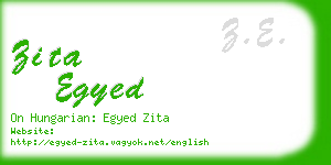 zita egyed business card